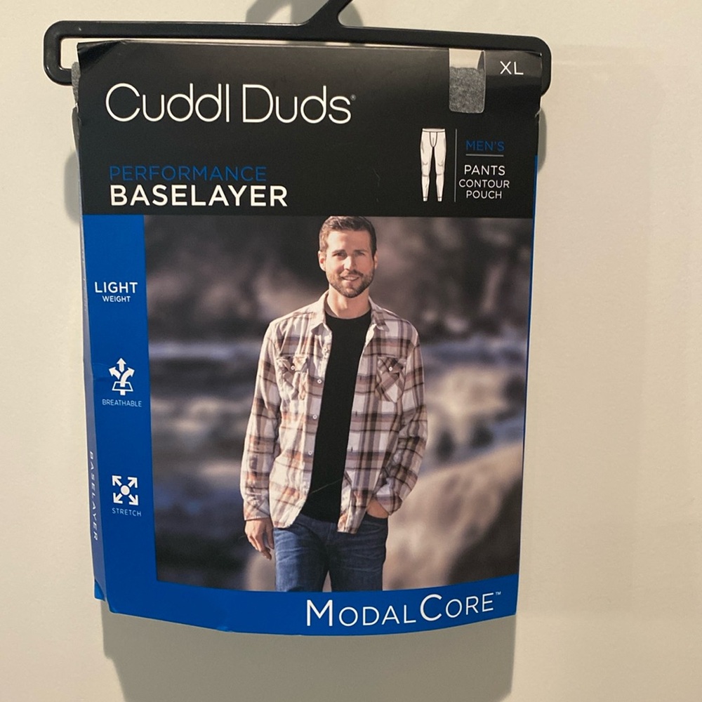 Cuddl‎ Duds Men’s Performance Base Layer Pants.  Modal Core.  Light Weight